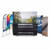 Printer Spanduk Iklan 1320mm, Printer Sublimasi Bendera Dua Sisi dengan Head I3200 untuk Pencetakan Kain Spanduk Bendera