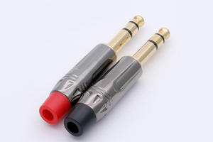 Adaptor Jack Stereo mikrofon gitar konektor kawat steker pria 3 tiang 6.35MM - Product Image 4