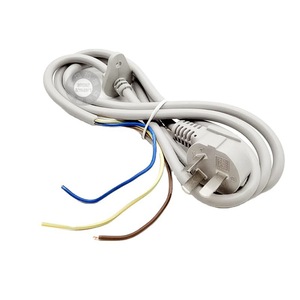 Cable de alimentación de caucho blanco de tres núcleos, 1 mm², de cobre puro, flexible, para máquina de lavar, con cable de tierra de tres clavijas - Product Image 2