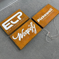 Panneau lumineux rectangulaire extérieur vintage effet rouillé, à suspendre, pour porte ou mur, personnalisable