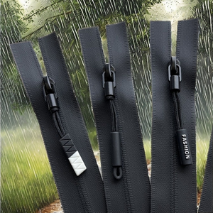 Cremallera de TPU reflectante y nailon impermeable con deslizador sin bloqueo de 20 cm, ecológica para chaquetas, abrigos, mochilas y bolsos de exterior - Product Image 2