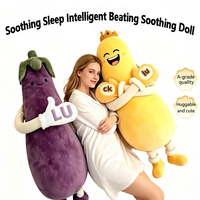 Oreiller en peluche apaisant pour le sommeil, gadget de tapotement pour adultes, favorisant le sommeil, poupée mangue, King Aubergine, jouet de câlin réconfortant, cadeau