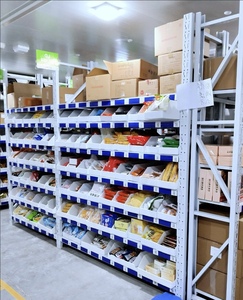Étagère de supermarché double face à 5 niveaux avec mise à la terre sécurisée, gestion des câbles, construction en acier léger, étagère de sol pour entrepôt - Product Image 1