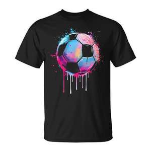 Camiseta con diseño Soccer Drip para niños y niñas, ropa deportiva colorida - Product Image 1