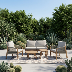 Luxury Contemporary <b>Foldable</b> Acacia Wood Eco-friendly Teak Wood Frame Outdoor Furniture Set Garden Sofa Dining <b>Table</b> <b>Chair</b> for - Product Image 3