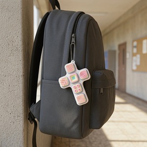 Cross Border Decompression Keypad 4 Key <b>Flat</b> Keycap Stress Relieving <b>Keyboard</b> Pendant Fingertip Pressable Russian Keychain - Product Image 1