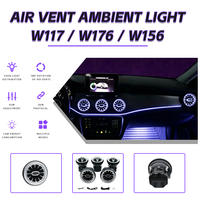 Modification de l'intérieur de la voiture, éclairage ambiant 12 couleurs, aérateur avant, Mercedes Classe A W176 CLA W117 GLA X156 2013-2018