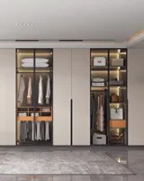Armoire de luxe moderne pour couple, mobilier de chambre sur mesure, dressing en bois massif écologique pour villa, appartement, entrepôt, appartement en copropriété