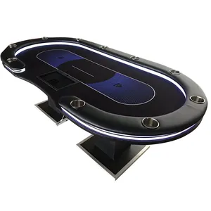 Custom Poker Club Professional 10 Seat Poker Table Casino High Quality Gambling Table 94 Inch For Poker Game