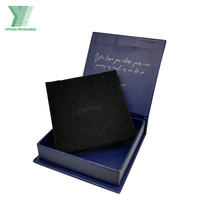 Cajas de joyería de cartón rígido plegable magnético reciclable de alta gama con logotipo personalizado embalaje de lujo forrado con esponja de laminación mate