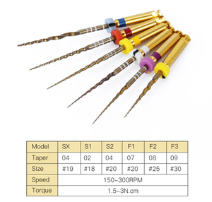 File putar endodontik gigi Niti Rotary Universal Endo File panas diaktifkan emas diperlakukan File endodontik - Product Image 2