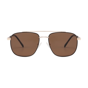 Gafas de Sol Ovaladas Estilo Piloto, Montura Metálica Completa, Lentes Polarizadas Marrones, Protección UV400, Unisex, para Exteriores - Product Image 6