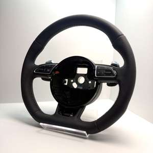 Volant en cuir complet <span class=keywords><strong>Audi</strong></span> S3 S4 B8 S5 8P pour voitures 8V A3 A4 B8 A5 B8 Compatible avec les modèles S6 S7 S8 A7 C7 - Product Image 3