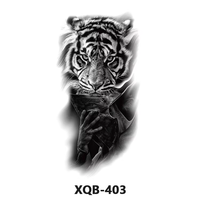 2025 personnalisé gros Cool noir temporaire tatouage encre autocollant demi bras corps tatouage serpent tigre ou crâne imprimante autocollant pour homme