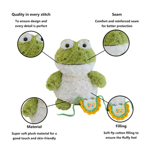 Peluche de rana suave mini personalizado OEM con llavero <span class=keywords><strong>para</strong></span> máquina de grúas, premio de juego de arcade, regalo, juguete de peluche de rana - Product Image 3