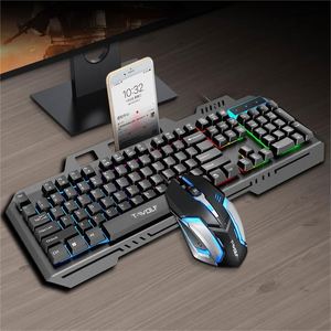 X518 Wholesales <b>Gaming</b> Keyboard and Mouse Set Tf600 Wired Mechanical Keyboard Rgb Backlight Game Keyboard <b>Gaming</b> Mouse Combo - Product Image 3