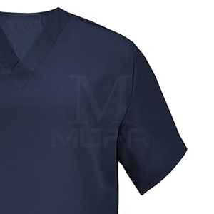 Custom Design <b>Men's</b> Medical <b>Scrub</b> Uniform Solid Color and Breathable Knitted Fabric for Streetwear - Product Image 5