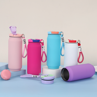 Nouvelle tasse isotherme transfrontalière 2026 en acier inoxydable 304, 500 ml, double paroi sous vide, avec couvercle portable en PP