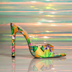 2026 Summer New Style Thin-<b>heeled</b> Sandals for Women's Outerwear, Printed High-<b>heeled</b> Sexy Party Sandals - Product Image 3