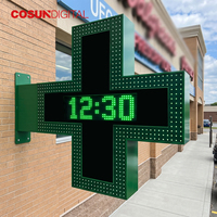 IP65 Doppelseitiges Hochleuchtendes Grünes DIP LED Apothekenkreuz-Schild Außenwerbung für Apotheken
