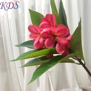 Fausses fleurs de frangipanier artificielles en soie, 1 pièce, fausses plantes décoratives, pour un mariage - Product Image 5