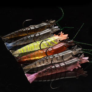 2 leurres souples en plastique en forme de <span class=keywords><strong>crevettes</strong></span>, coulants, 8,3 cm/11 g, pour la pêche en eau salée et douce, appâts pour achigan, truite et petits poissons - Product Image 5