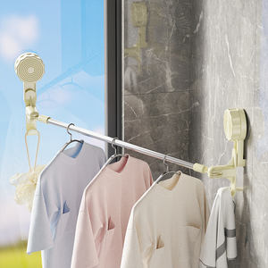 Porte-Serviettes <span class=keywords><strong>Extensible</strong></span> à Double Barre en Acier Inoxydable Vente en Gros, <span class=keywords><strong>Étagère</strong></span>s de Rangement Murales à Ventouse pour Salle de Bain et Toilettes - Product Image 6