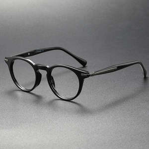 Gafas Ópticas de Metal Retro Cuadradas al por Mayor, Gafas de Titanio Transparentes de Moda para Hombre y Mujer, Lentes de Acetato de Estilo Retro - Product Image 5