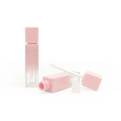 5G Clear Aangepaste Custom Logo Vierkante Nieuwe Lege Plastic Cosmetische Lippenstift Buis