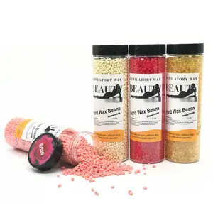 Granos de cera para depilación, granos de cera de colofonia sólida embotellada de 300g400g, sin papel, 15 colores - Product Image 1