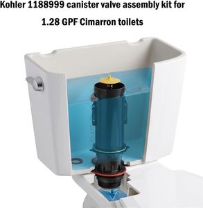 Kit de valve de <span class=keywords><strong>chasse</strong></span> <span class=keywords><strong>d</strong></span>'<span class=keywords><strong>eau</strong></span> pour réservoir de toilettes 1188999, étanche avec double joint en caoutchouc, compatible avec les réservoirs de toilettes à économie <span class=keywords><strong>d</strong></span>'<span class=keywords><strong>eau</strong></span> de 1,28 GPF - Product Image 2