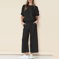 Logotipo personalizado invierno nuevo Otoño, sólido Crop Top dos piezas ropa de mujer 2 Set para tallas grandes 2 piezas con capucha/