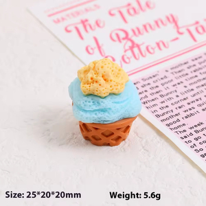 Aksesori rumah boneka miniatur DIY suku cadang Dekorasi telepon pas permainan makanan Mini es krim sendok ganda Resin