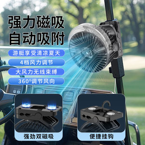 Ventilador con clip magnético con carga USB, 4 velocidades, ajustable en 360 grados, para uso en yates, campamentos, oficinas y dormitorios - Product Image 1