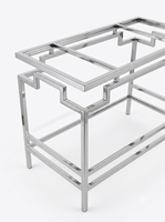 Piétement de table en acier inoxydable 201/304/316 de qualité supérieure, finition chromée brillante, base de bureau de luxe, robuste avec joints soudés sans couture