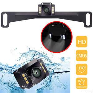 IPoster caméra étanche rotative HD <span class=keywords><strong>plaque</strong></span> <span class=keywords><strong>d</strong></span>'<span class=keywords><strong>immatriculation</strong></span> de voiture 6 LED caméra de recul vue réglable pour la marche arrière de voiture - Product Image 4