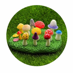 Simulation Mignon Champignon Résine Modèles Kawaii 3D Cabochons pour Fée Jardin Gnome Mot Accessoires - Product Image 2