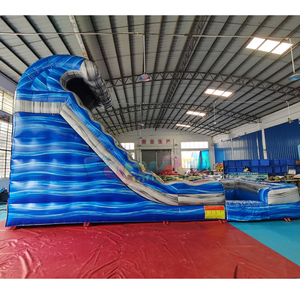 Tobogán acuático inflable de color mármol para niños con piscina para fiestas de verano en el patio trasero - Product Image 4