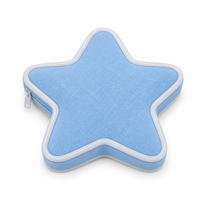 Fancy Makeup Travel Bag Star Shape Jelly Trim Toiletry Pouch Frost White Sky Blue Wash Bag Custom Logo - Product Image 3