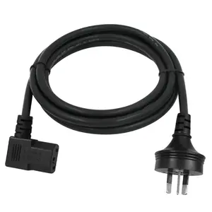 Kabel AC 3pin AS / NZS 3112 Ke IEC C13 AU Kabel Daya Laptop Tipe AU 6 Kaki Langsung dari Pabrik