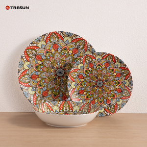 Customized Morocco Style Classic Nordic Ceramic Porcelain <b>Dinnerware</b> Sets Microwave Freezer Safe Dishwasher Safe Luxury - Product Image 1