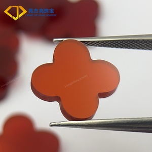 Fiore agata gemma di <span class=keywords><strong>pietra</strong></span> a quattro foglie di trifoglio agata di colore rosso naturale <span class=keywords><strong>pietra</strong></span> <span class=keywords><strong>preziosa</strong></span> per bracciale collana fare - Product Image 2