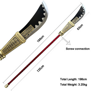 ดาบสำหรับคอลเลกชั่นคอสเพลย์หนวดเคราสีขาวยาว198ซม. 3.25กก. - Product Image 6