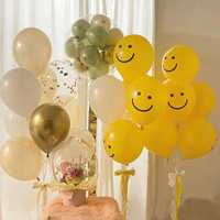 Vente directe usine – Ballon en latex jaune citron de 10 pouces imprimé visage pour Noël, logo personnalisé, publicité (unitaire)