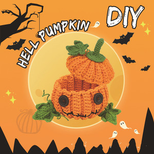 KIVA Noël Maternité Enfants Cadeau DIY Crochet Kit Tricoté À La Main Citrouille En Pot Poupée Fil <span class=keywords><strong>Boule</strong></span> Peluche Creative Cross-Border Hot - Product Image 4