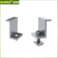 Colliers de fixation pour panneaux photovoltaïques 30mm 35mm en aluminium, colliers d'extrémité pour modules solaires, anodisés argent/noir naturel, résistance au vent jusqu'à 60 m/s