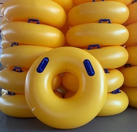 Toboggan aquatique gonflable à quatre feuilles de trèfle, pour 4 passagers, tube de parc aquatique en fibre de verre