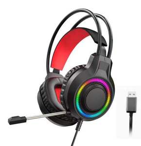 Ensemble d'écouteurs de jeu RGB personnalisés, casque filaire/sans fil avec micro détachable, réduction du bruit, son surround - Product Image 3