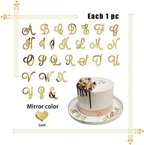 Toppers per Cupcake con nome personalizzato fai-da-te con Set di A-Z lettere per decorazioni personalizzate per torte nuziali Baby Shower buon compleanno XQA084 - Product Image 3
