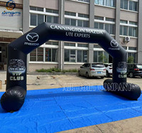 Arche gonflable noire de 5 m de long pour concessionnaires automobiles